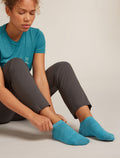 Women’s Merino Lifestyle Fine Gauge No Show Socks Topaz/Hydro - 2