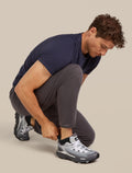Men’s Merino Lifestyle Fine Gauge No Show Socks Black/Snow - 3