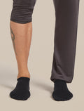 Men’s Merino Lifestyle Fine Gauge No Show Socks Black/Snow - 4