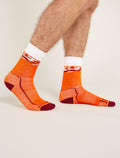Men’s Merino Hike+ Medium Crew Socks Sedimentary Blaze/Port - 2