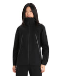 Women’s Shell+™ Merino Hooded Jacket Black - 1