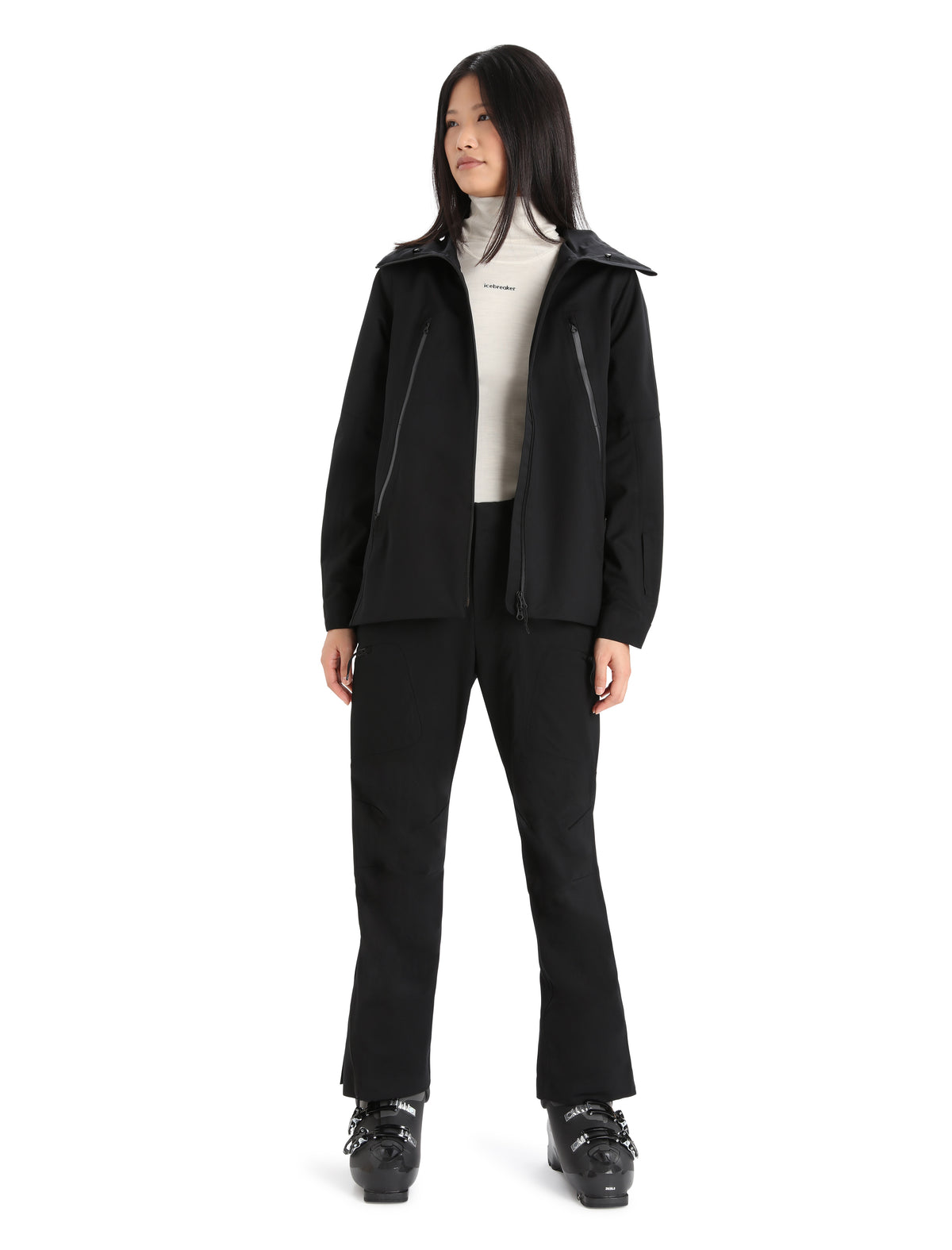 Women’s Shell+™ Merino Hooded Jacket Black - 4
