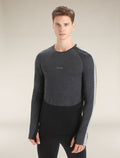 Men’s 125 ZoneKnit™ Long Sleeve Crew Thermal Top Jet Heather/Black - 1