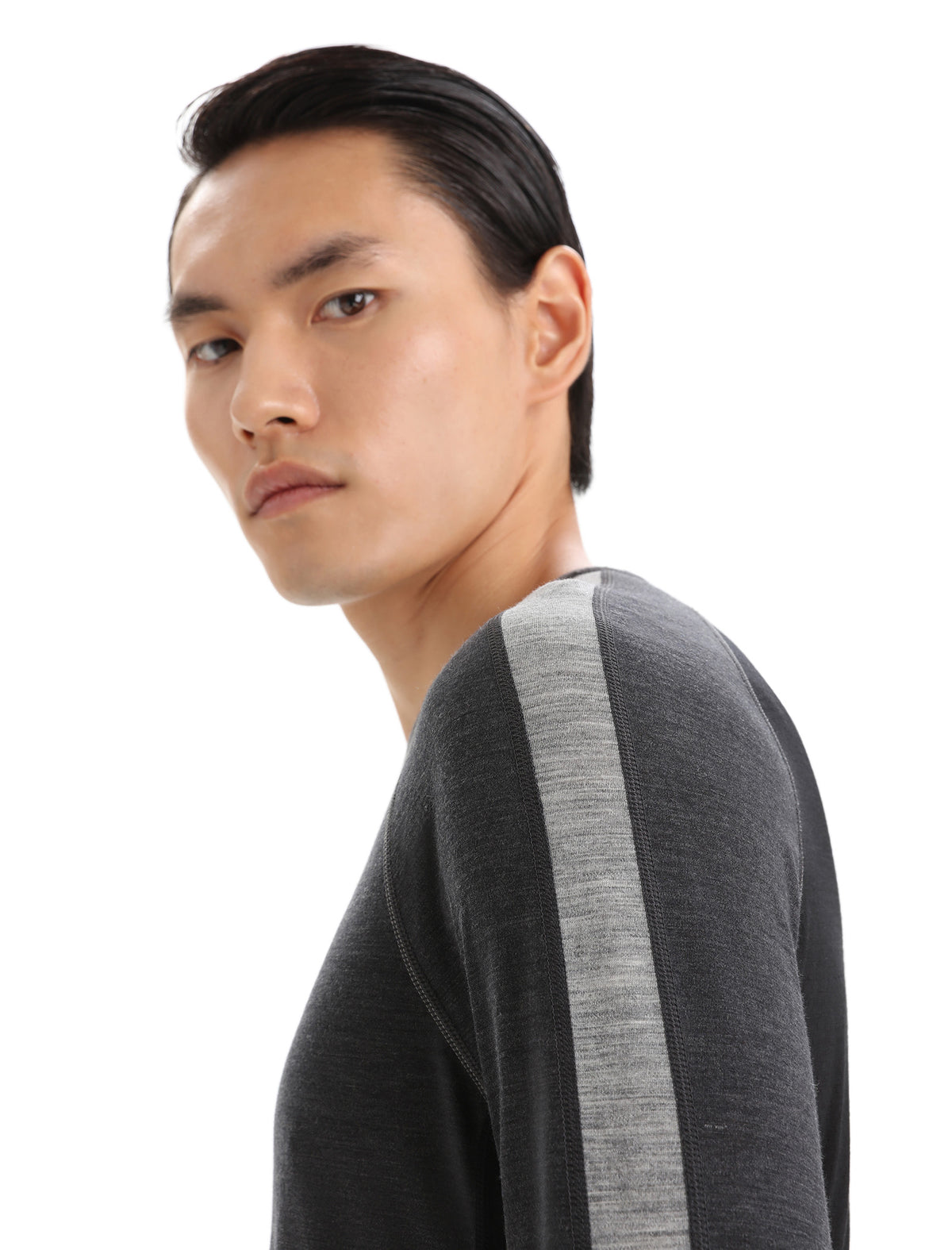 Men’s 125 ZoneKnit™ Long Sleeve Crew Thermal Top Jet Heather/Black - 11