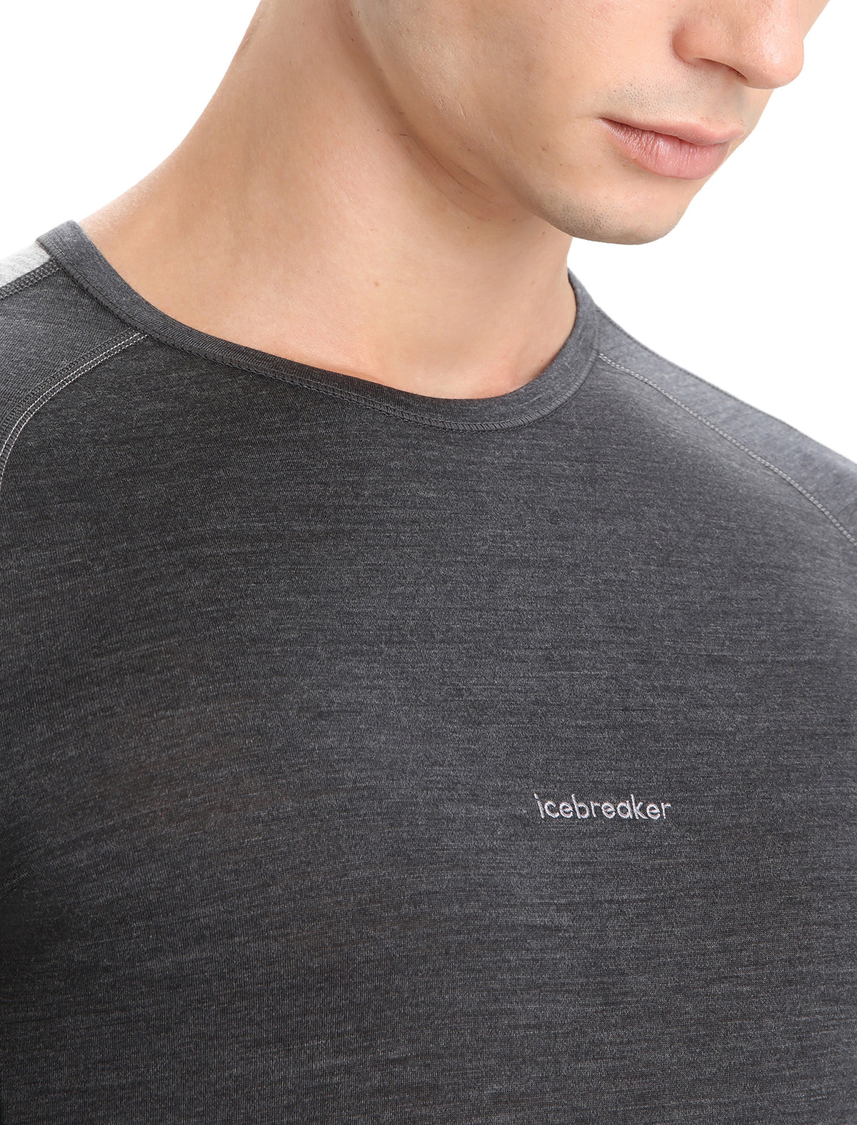 Men’s 125 ZoneKnit™ Long Sleeve Crew Thermal Top Jet Heather/Black - 4