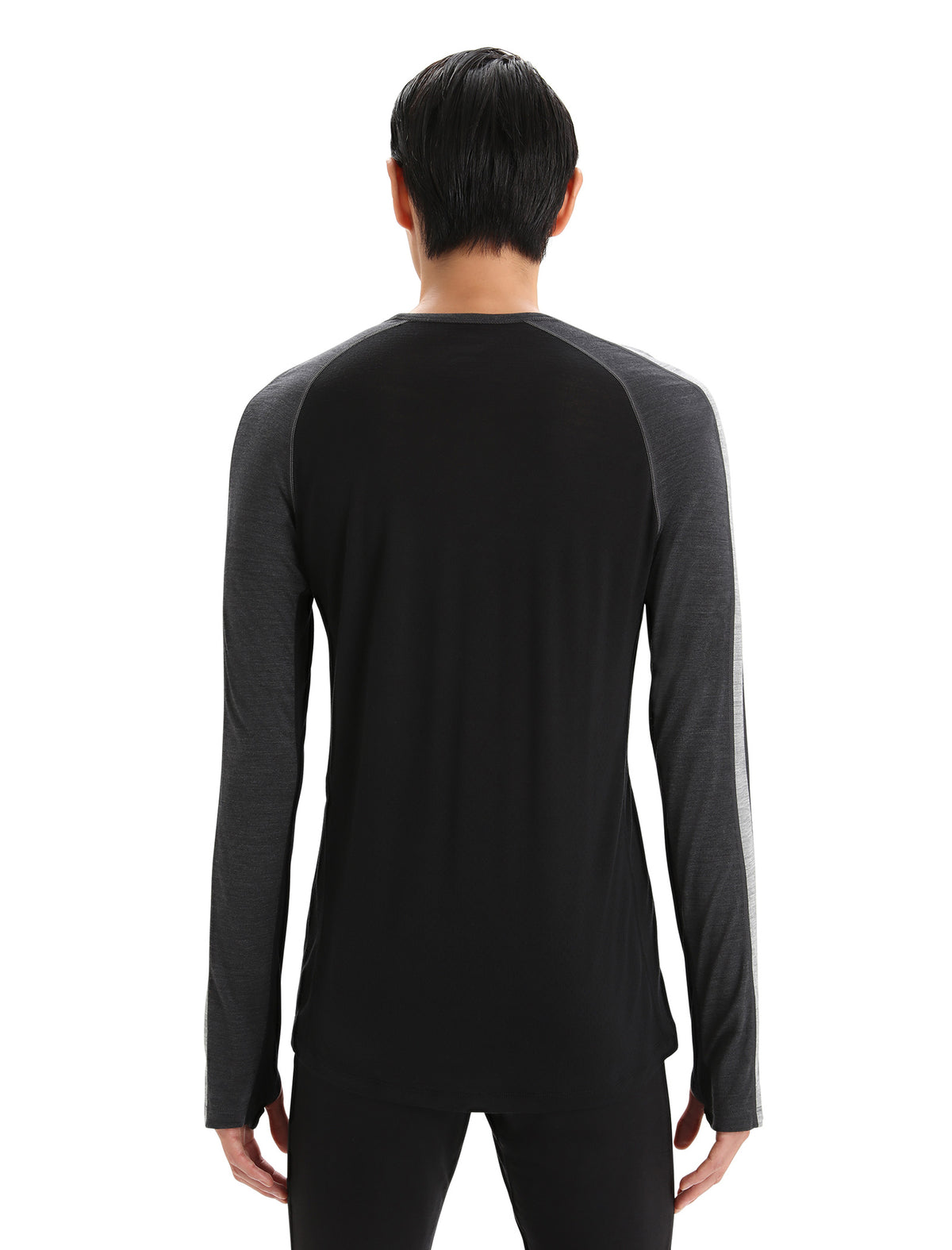 Men’s 125 ZoneKnit™ Long Sleeve Crew Thermal Top Jet Heather/Black - 8