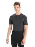 Men’s 125 ZoneKnit™ Short Sleeve Crew Thermal Top Jet Heather/Black - 1