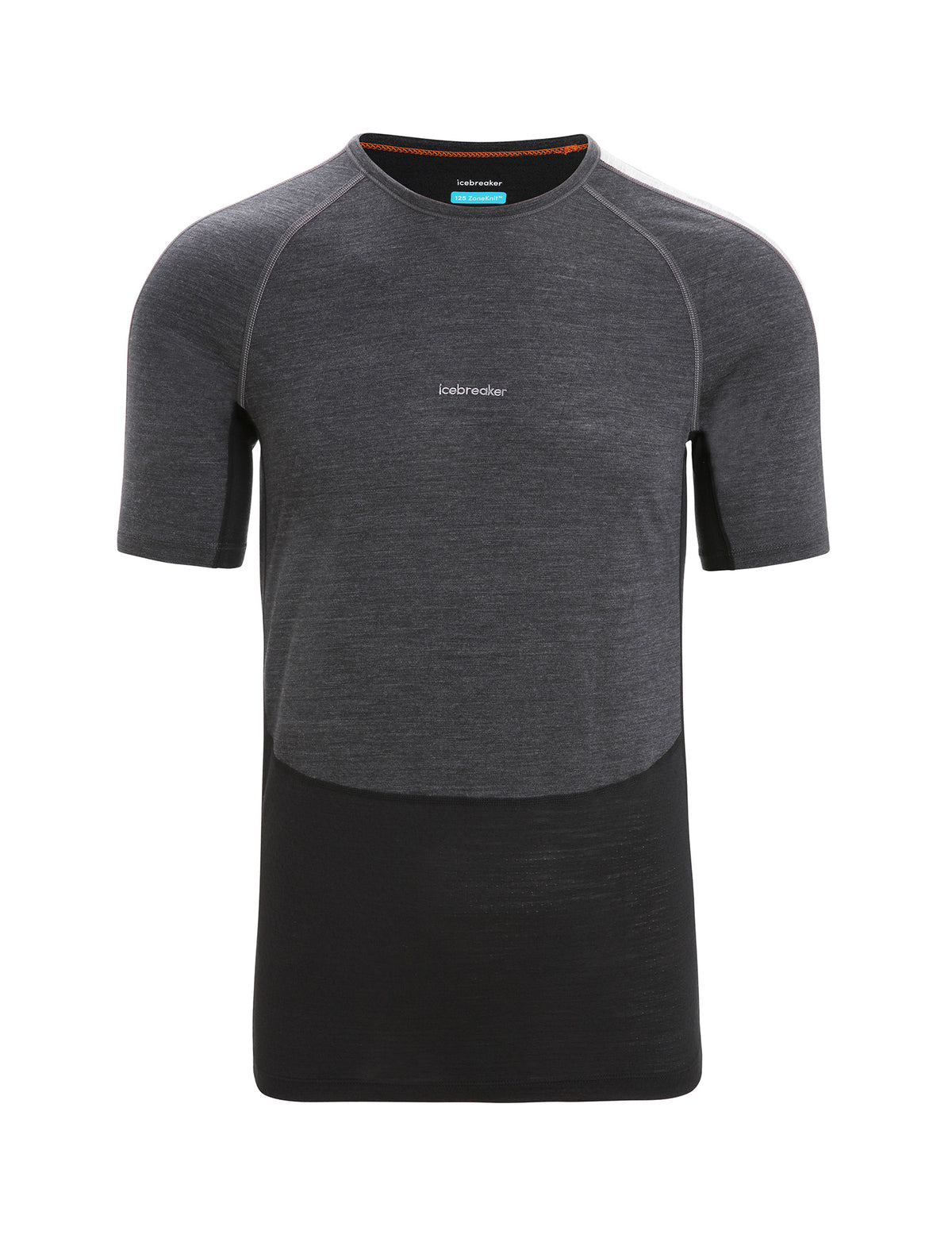 Men’s 125 ZoneKnit™ Short Sleeve Crew Thermal Top Jet Heather/Black - 6