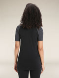 Women’s 125 ZoneKnit™ Short Sleeve Crew Thermal Top Jet Heather/Black - 2