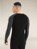 Men's 200 ZoneKnit™ Long Sleeve Crewe Thermal Top Jet Heather/Black - 2
