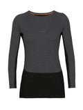 Women's 200 ZoneKnit™ Long Sleeve Crewe Thermal Top Jet Heather/Black - 6