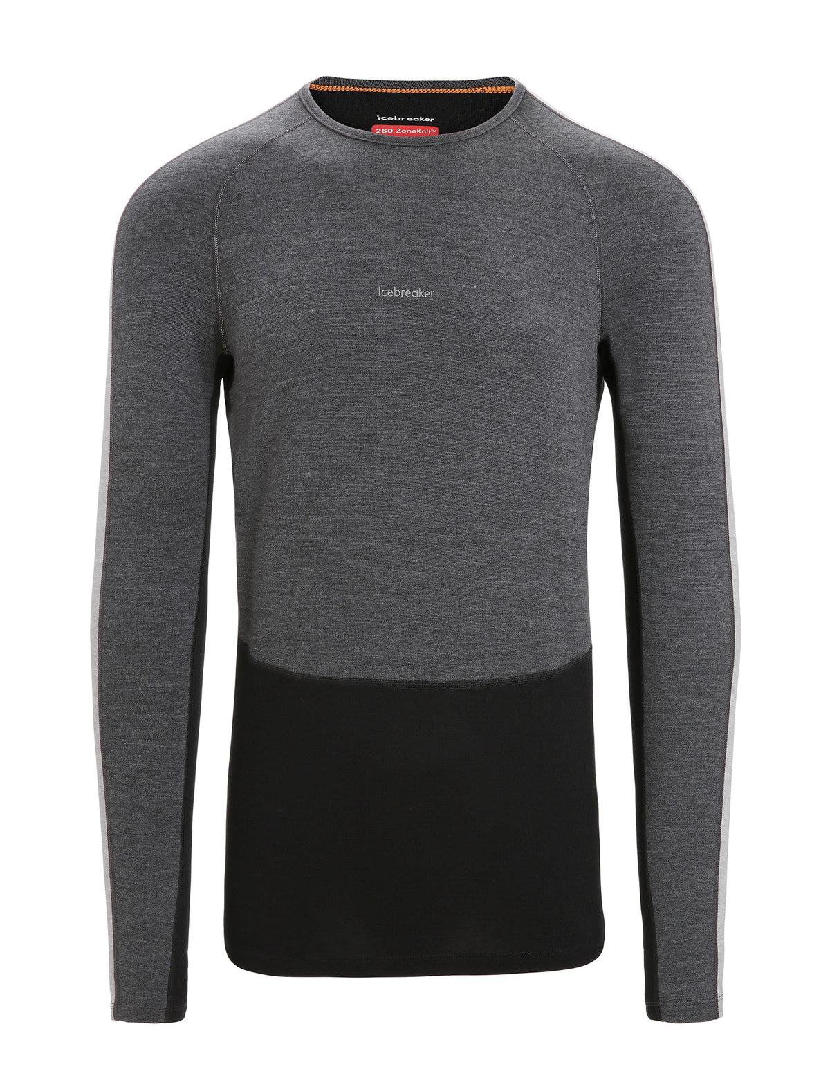 Men’s 260 ZoneKnit™ Long Sleeve Crew Thermal Top Jet Heather/Black - 7