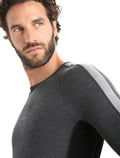 Men’s 260 ZoneKnit™ Long Sleeve Crew Thermal Top Jet Heather/Black - 6