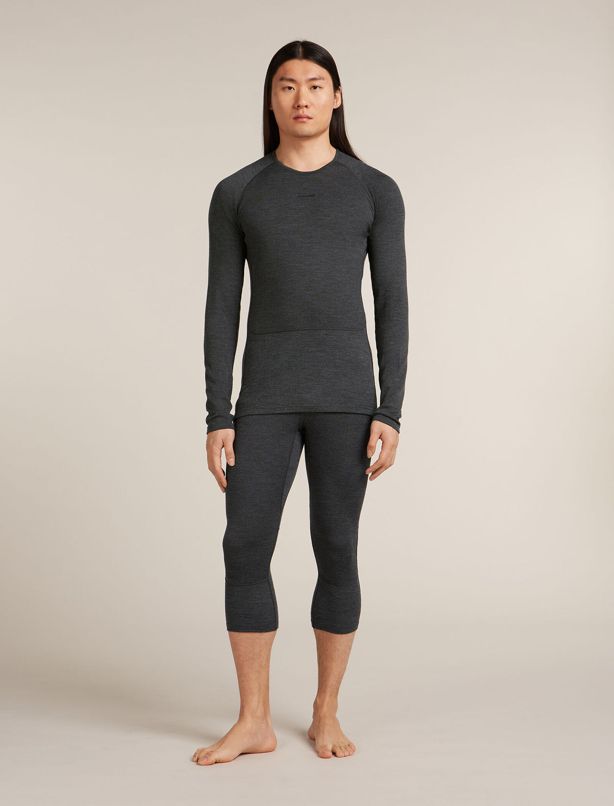 Men’s Merino 260 ZoneKnit™ 3/4 Thermal Leggings Jet hthr - 3