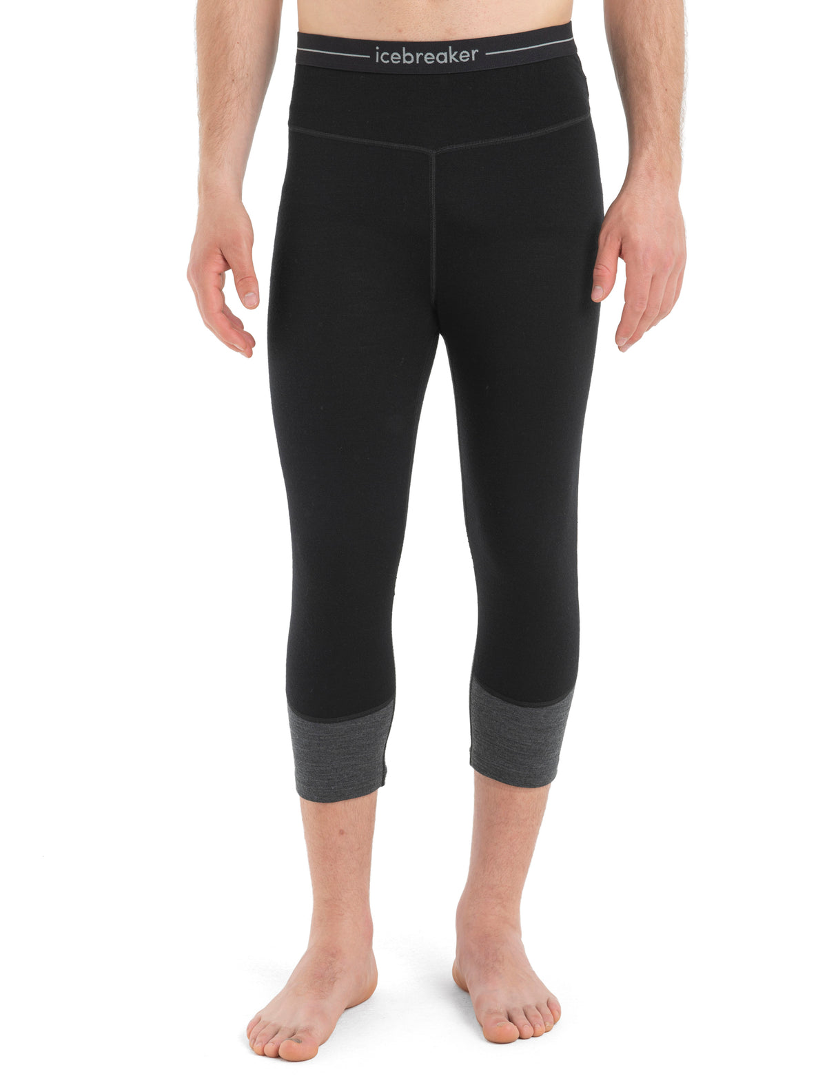 Men’s Merino 260 ZoneKnit™ 3/4 Thermal Leggings Black/Jet Heather - 1