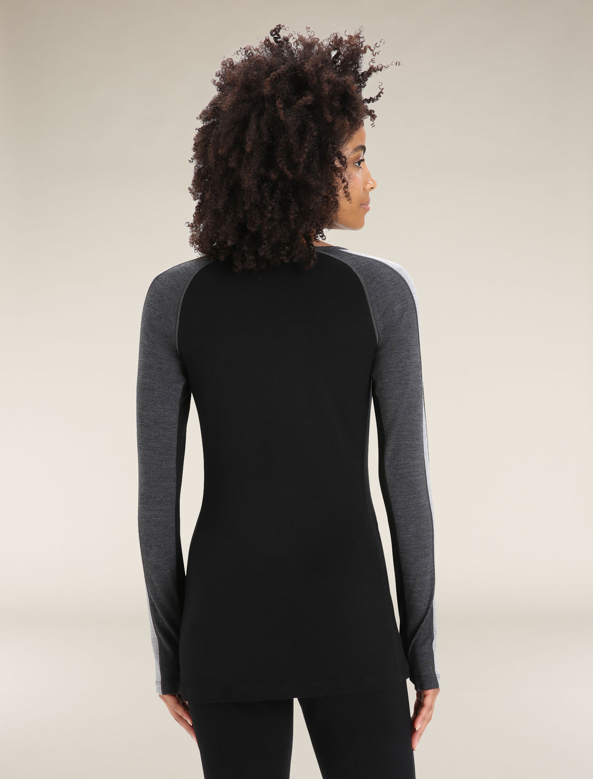 Women’s 260 ZoneKnit™ Long Sleeve Crew Thermal Top Jet Heather/Black - 2
