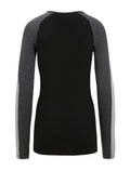 Women’s 260 ZoneKnit™ Long Sleeve Crew Thermal Top Jet Heather/Black - 10