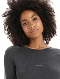 Women’s 260 ZoneKnit™ Long Sleeve Crew Thermal Top Jet Heather/Black - 5