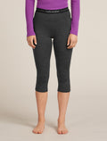 Women’s Merino 260 ZoneKnit™ 3/4 Thermal Leggings Jet hthr - 1