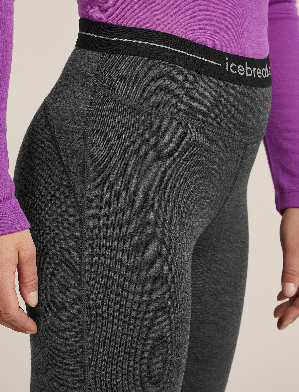 Women’s Merino 260 ZoneKnit™ 3/4 Thermal Leggings Jet hthr - 6