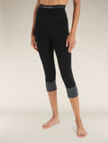 Women’s Merino 260 ZoneKnit™ 3/4 Thermal Leggings Black/Jet Heather - 1
