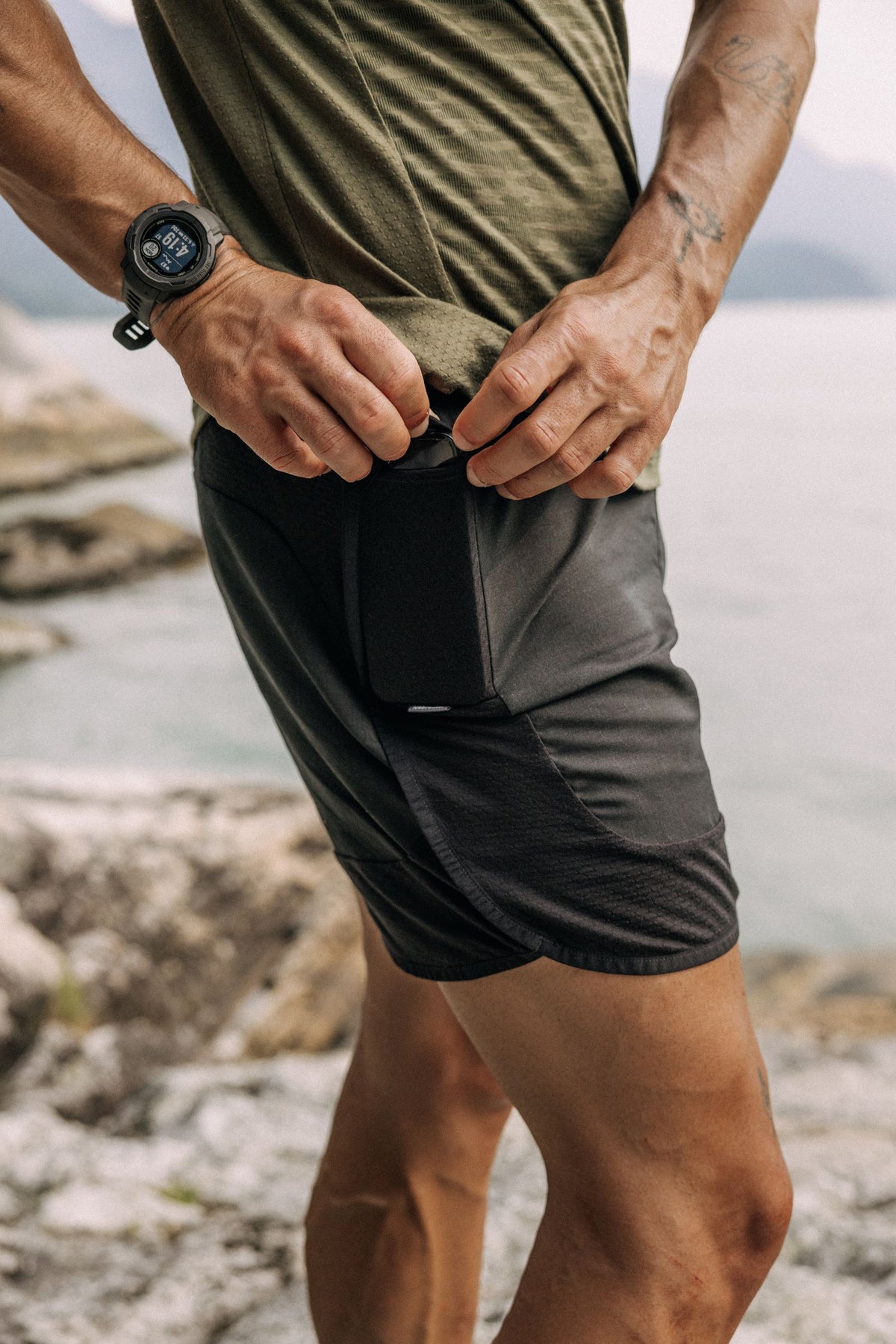 Men’s ZoneKnit™ Merino Blend Shorts Black - 7