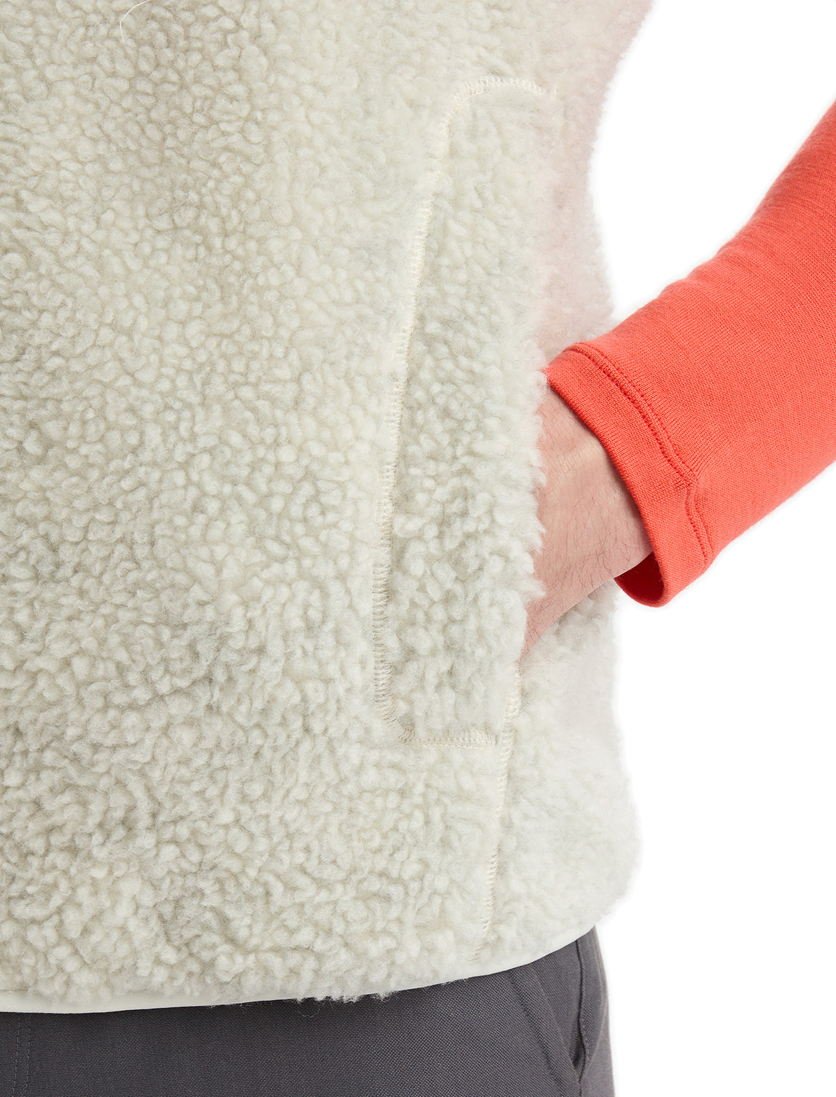 Men’s RealFleece™ High Pile Vest Ecru Heather/Snow - 6