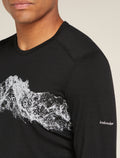 Men’s Merino 200 Oasis Long Sleeve Crew Thermal Top Remarkables Black - 5