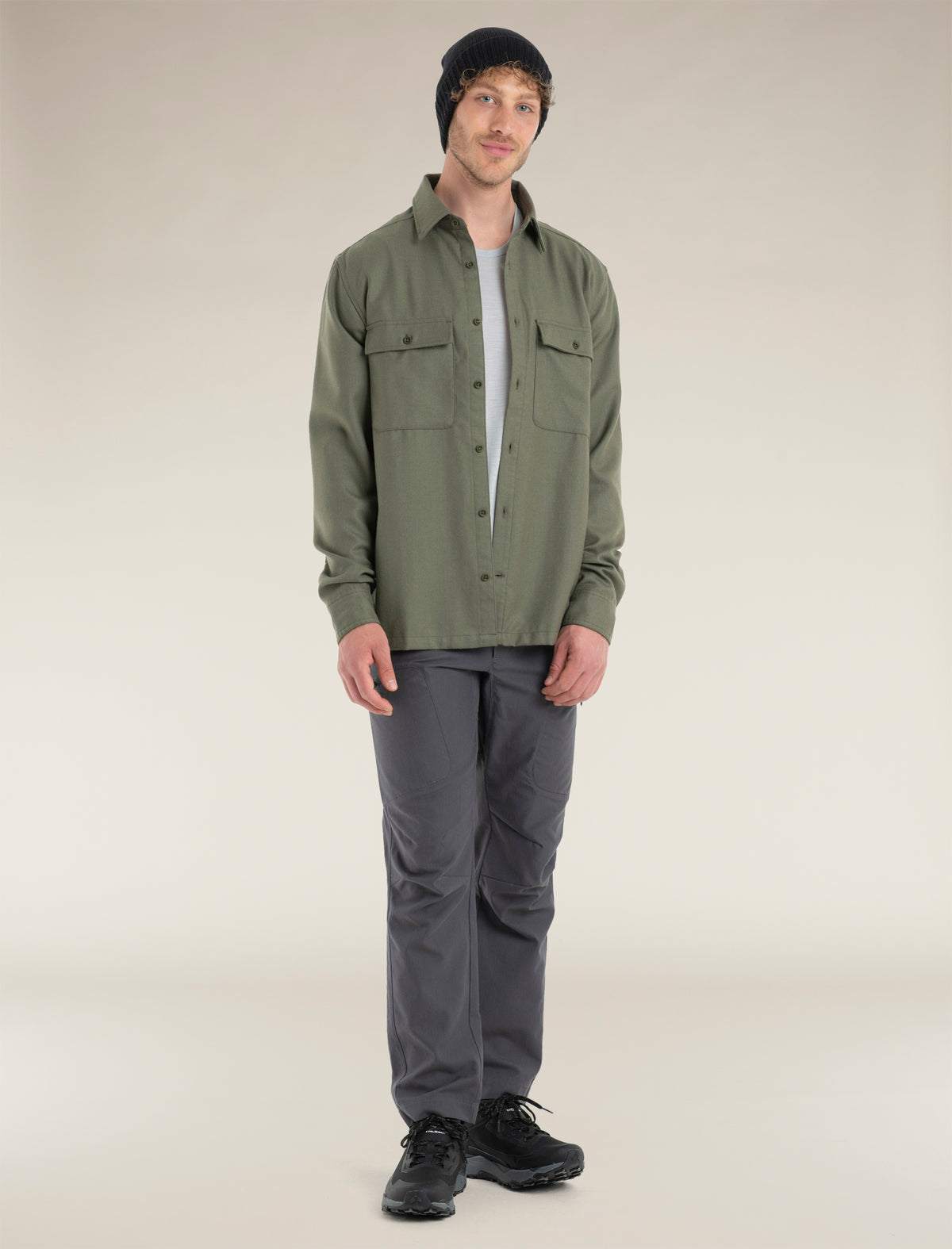 Men’s Merino 200 Dawnder Long Sleeve Flannel Shirt Loden - 3