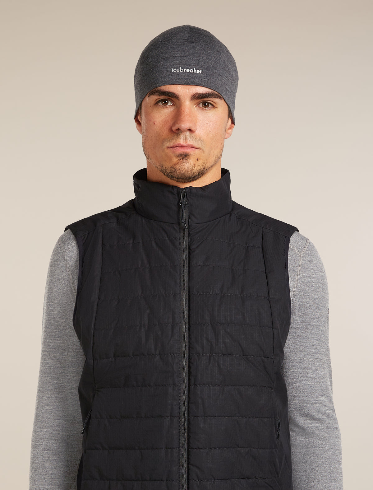 Unisex Merino 200 Oasis Beanie Jet Heather - 3