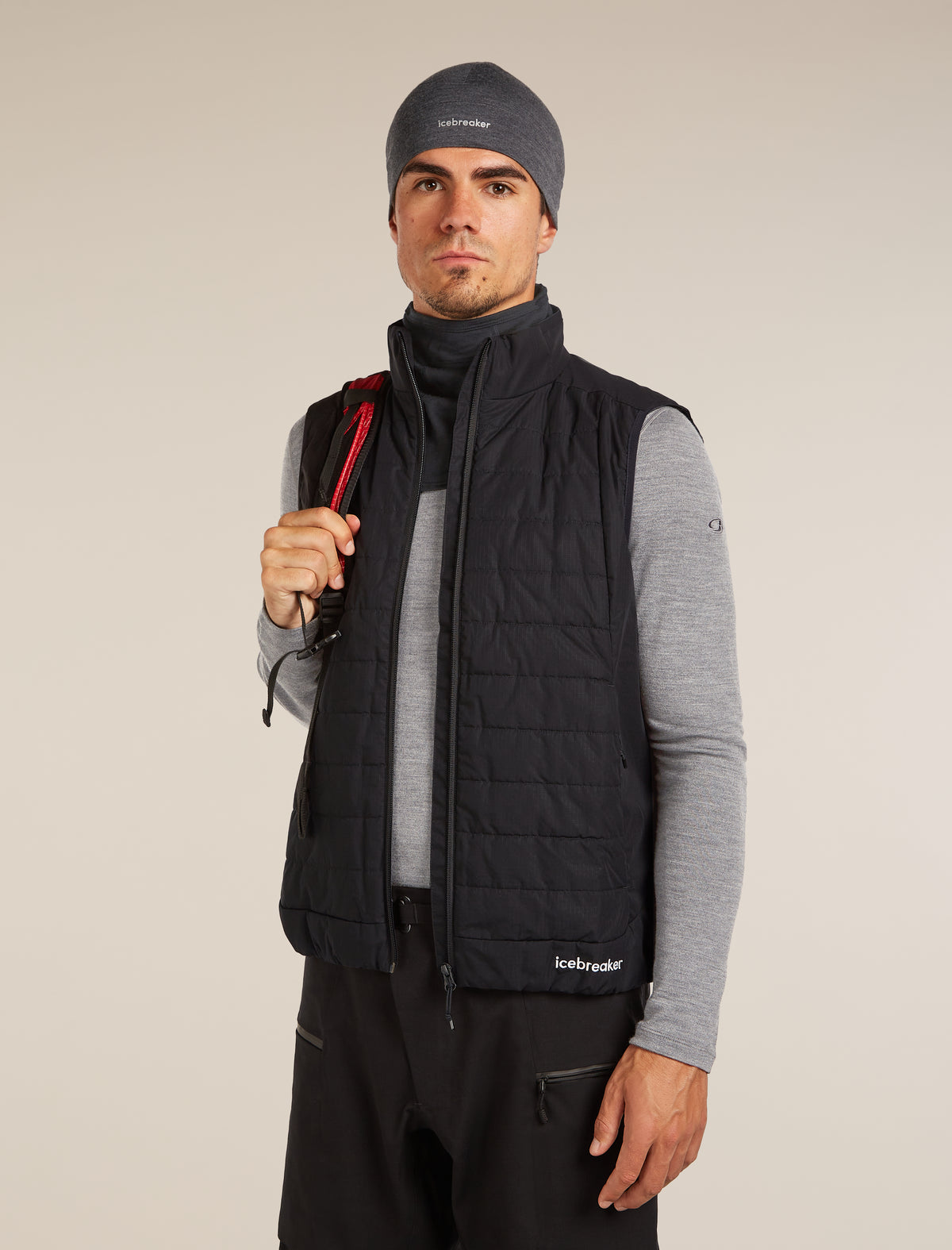 Unisex Merino 200 Oasis Beanie Jet Heather - 4