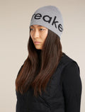 Unisex Merino Icebreaker Beanie Alloy/Black - 2