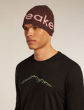 Unisex Merino Icebreaker Beanie Java/Acid Pink - 3
