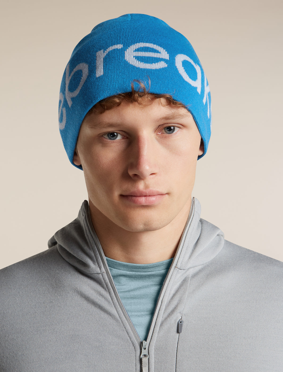 Unisex Merino icebreaker Beanie Lazurite/Zinc Blue - 1