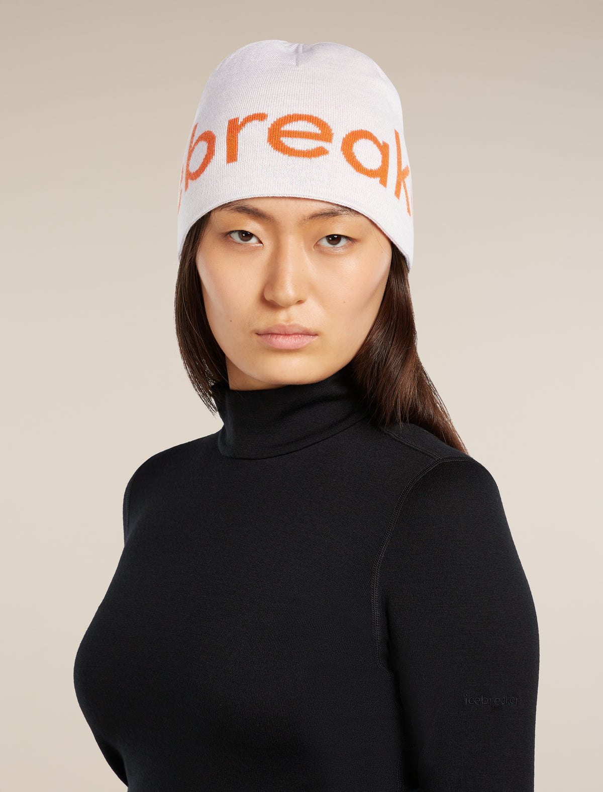 Merino Icebreaker Beanie Ecru Hthr/Spice - 2