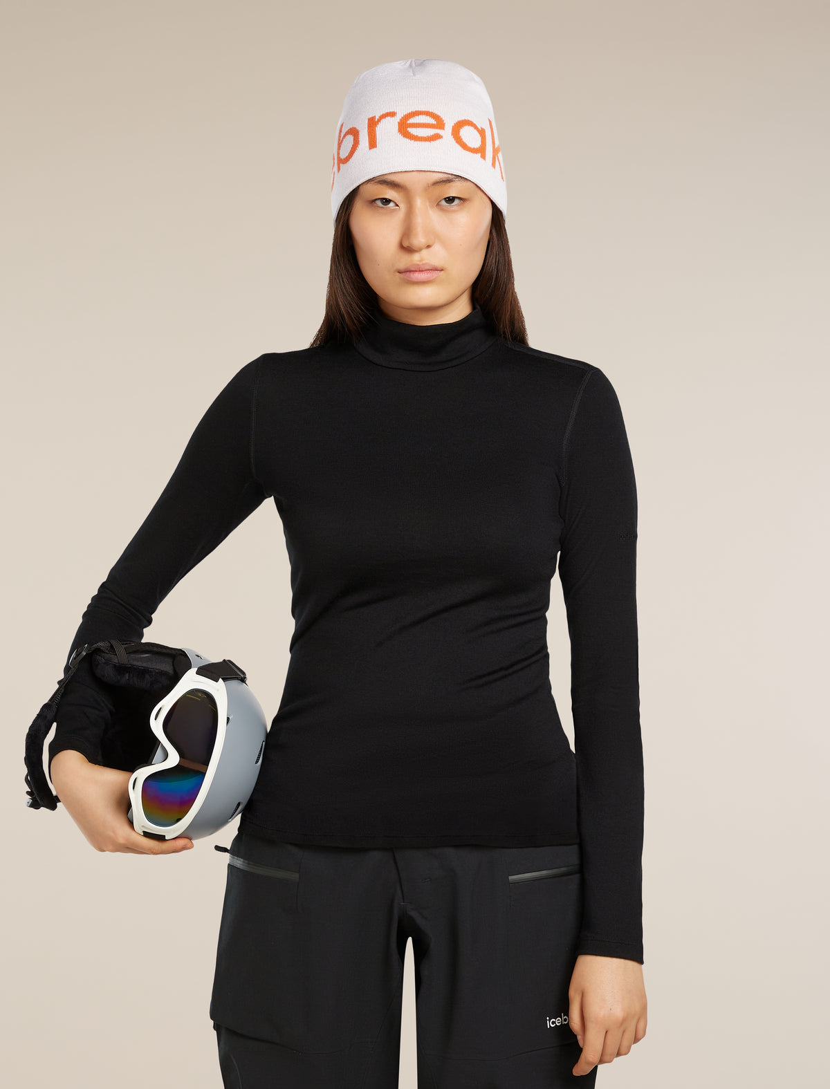 Merino Icebreaker Beanie Ecru Hthr/Spice - 4