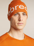 Unisex Merino icebreaker Beanie Spice/Ecru Heather - 6
