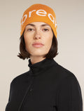 Unisex Merino Icebreaker Beanie Earth/Ecru Heather - 2