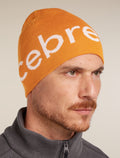 Unisex Merino Icebreaker Beanie Earth/Ecru Heather - 7