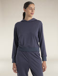 Women’s Merino Blend 200 Crush Long Sleeve Hoodie Graphite - 1