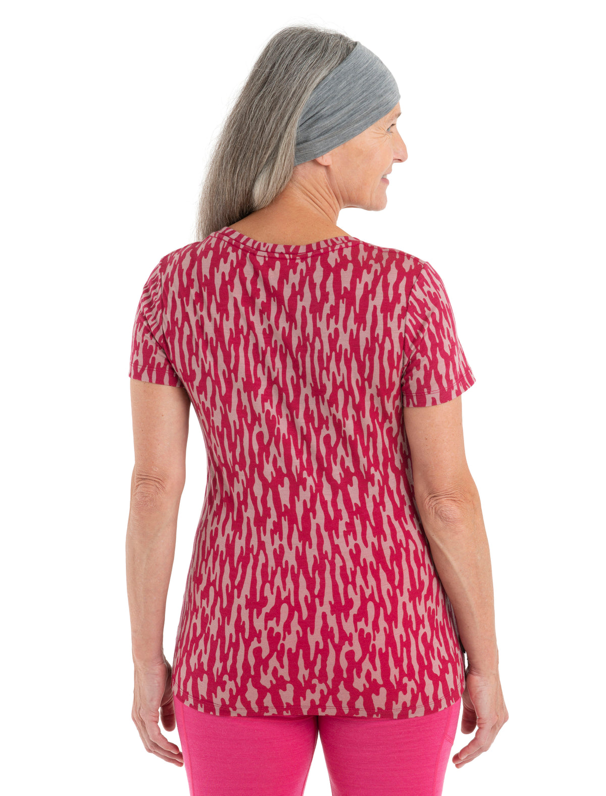 Women’s Merino 150 Tech Lite II Short Sleeve Scoop T-Shirt Glacial Flow Crystal/Electron Pink - 2
