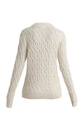 Women’s Merino Cable Knit Crew Sweater Undyed - 7