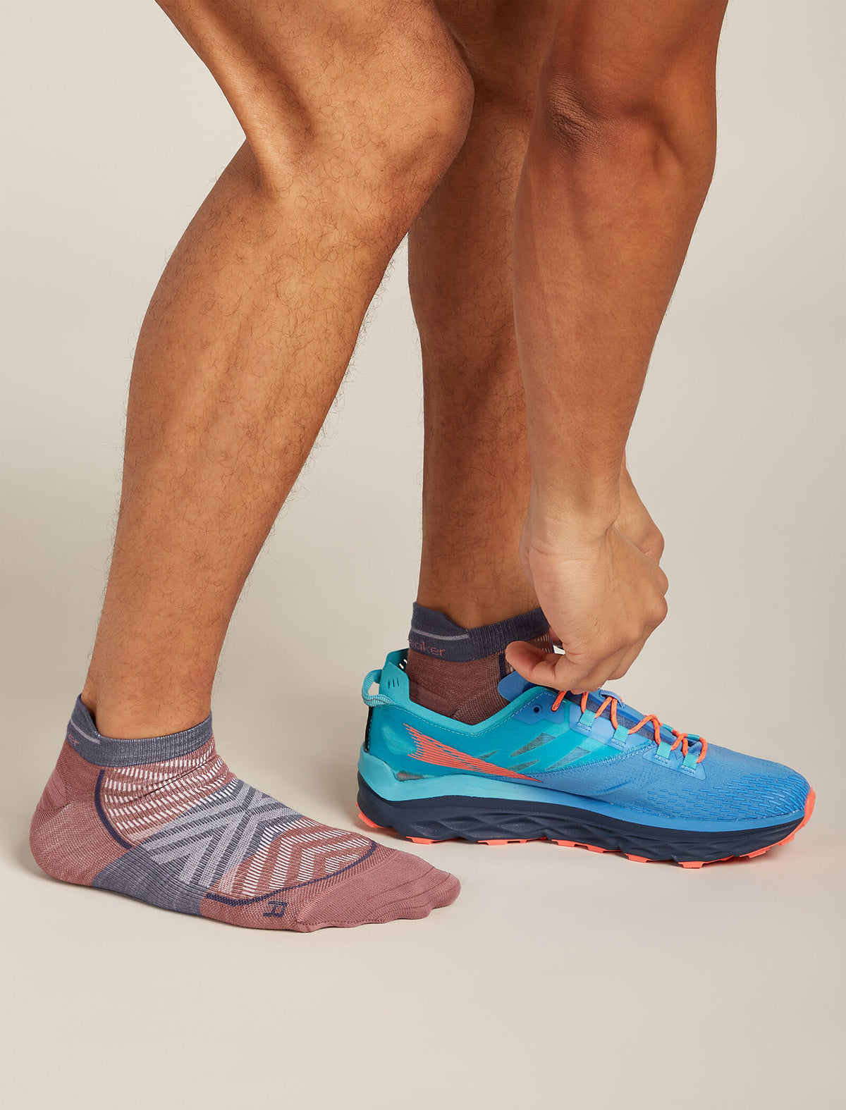 Men’s Merino Blend Run+ Ultralight Micro Socks Carob/graphite - 1