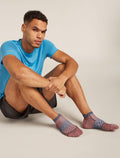 Men’s Merino Blend Run+ Ultralight Micro Socks Carob/graphite - 2