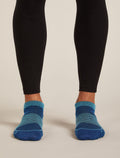 Men’s Merino Blend Run+ Ultralight Micro Socks Atlantis/Topaz - 3