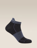 Men’s Merino Blend Run+ Ultralight Micro Socks Black/Graphite - 1