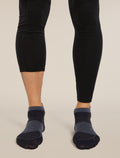 Men’s Merino Blend Run+ Ultralight Micro Socks Black/Graphite - 3