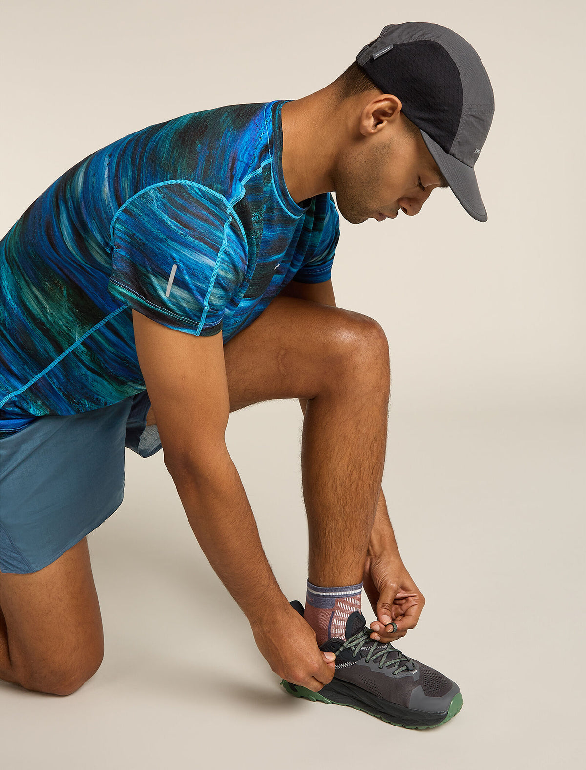 Men’s Merino Blend Run+ Ultralight Mini Socks Carob/graphite - 1