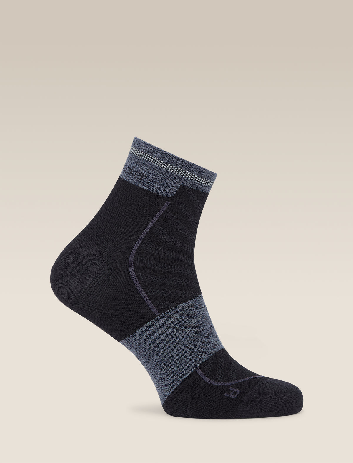 Men’s Merino Blend Run+ Ultralight Mini Socks Black/Graphite - 1