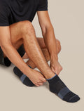 Men’s Merino Blend Run+ Ultralight Mini Socks Black/Graphite - 2